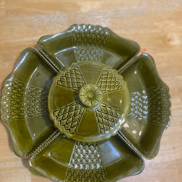 Green Ceramic Serving Platter